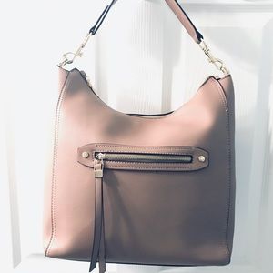No label brownish mauve large shoulder bag